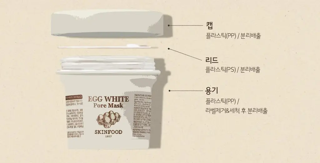 [모공청정] 스킨푸드 에그 화이트 포어 마스크 120g 상세페이지 7